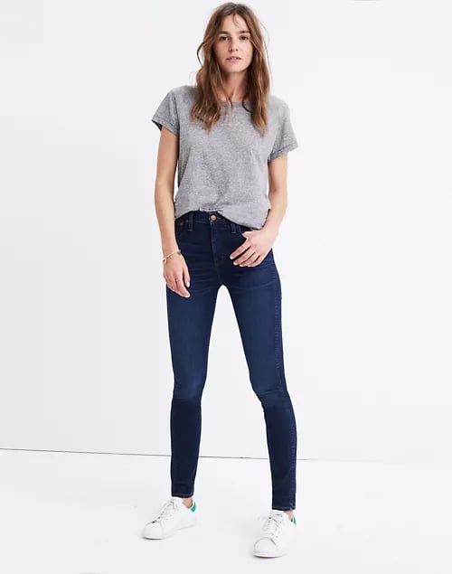 Madewell Petite 10" High-Rise Skinny Jeans in Hayes Wash