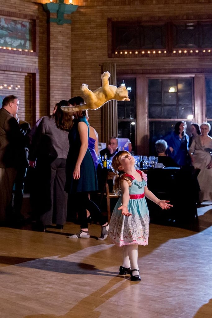 She didn't mind that her stuffed cat was her only dance partner; he was the easiest to lift in her Dirty Dancing routine.