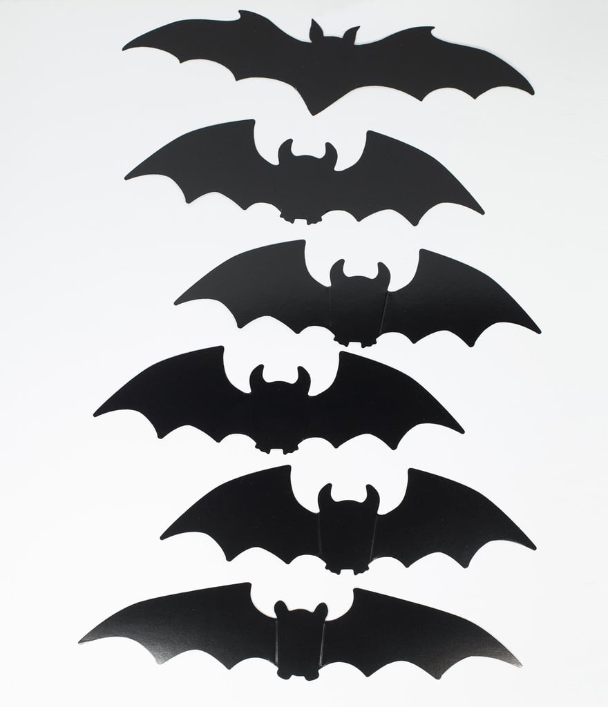 Black Bat Silhouette Paper Cutouts Set