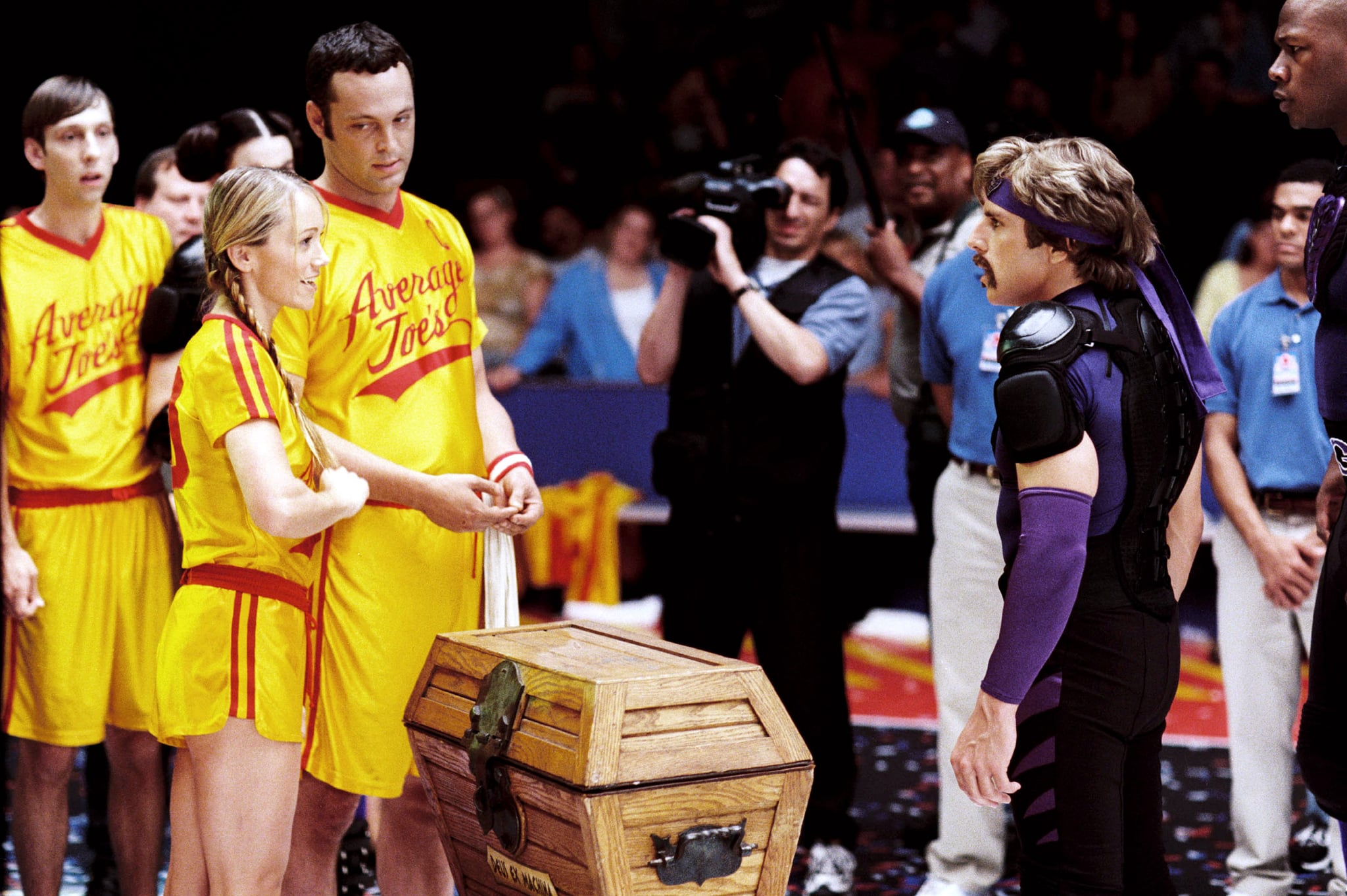 DODGEBALL: A TRUE UNDERDOG STORY, Joel Moore, Christine Taylor, Vince Vaughn, Ben Stiller, 2004, TM & Copyright (c) 20th Century Fox Film Corp. All rights reserved.