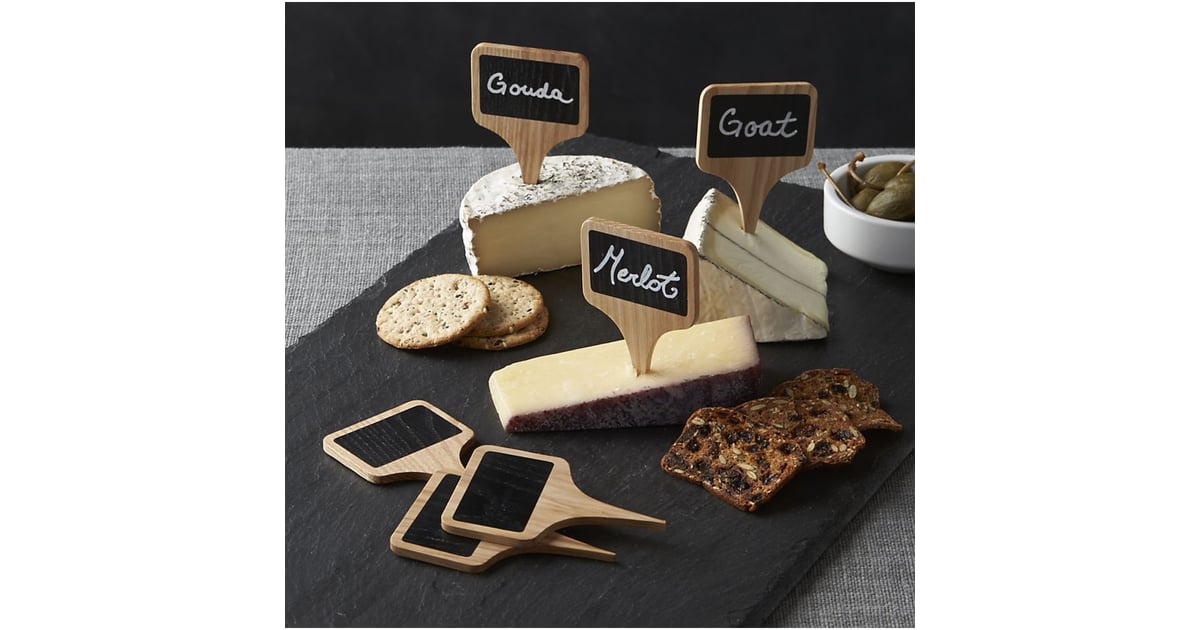 Crate & Barrel Chalkboard Cheese Markers — Set of 6 (13) Gifts For