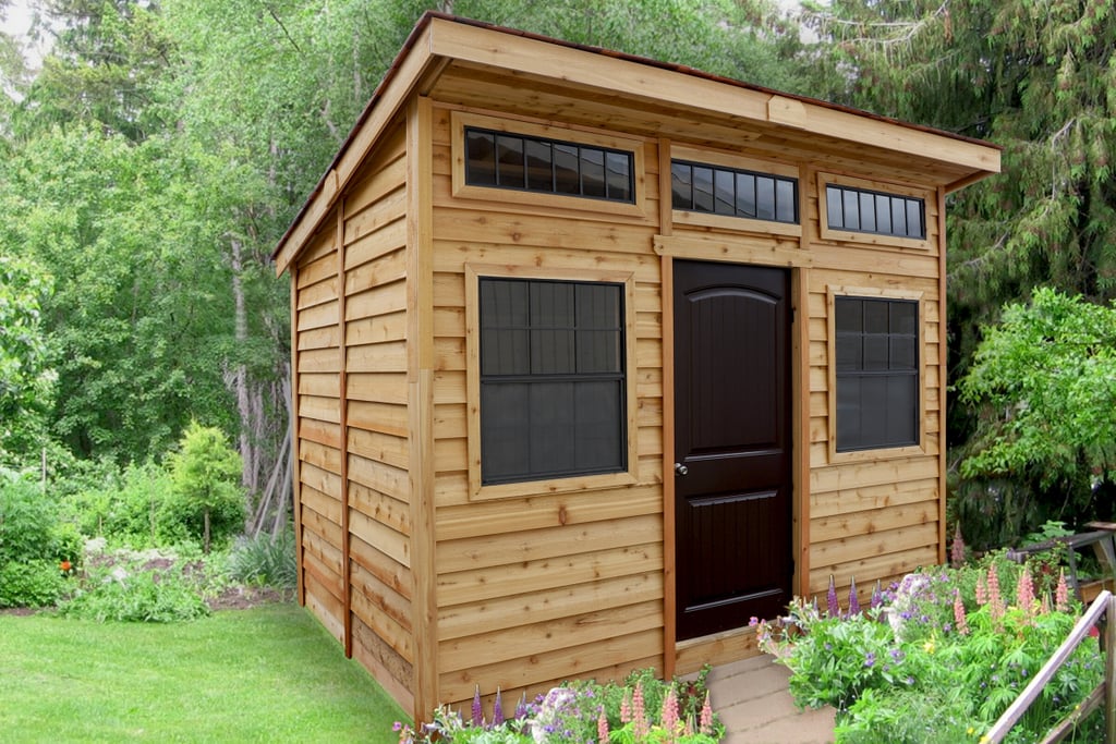 modern wooden shed