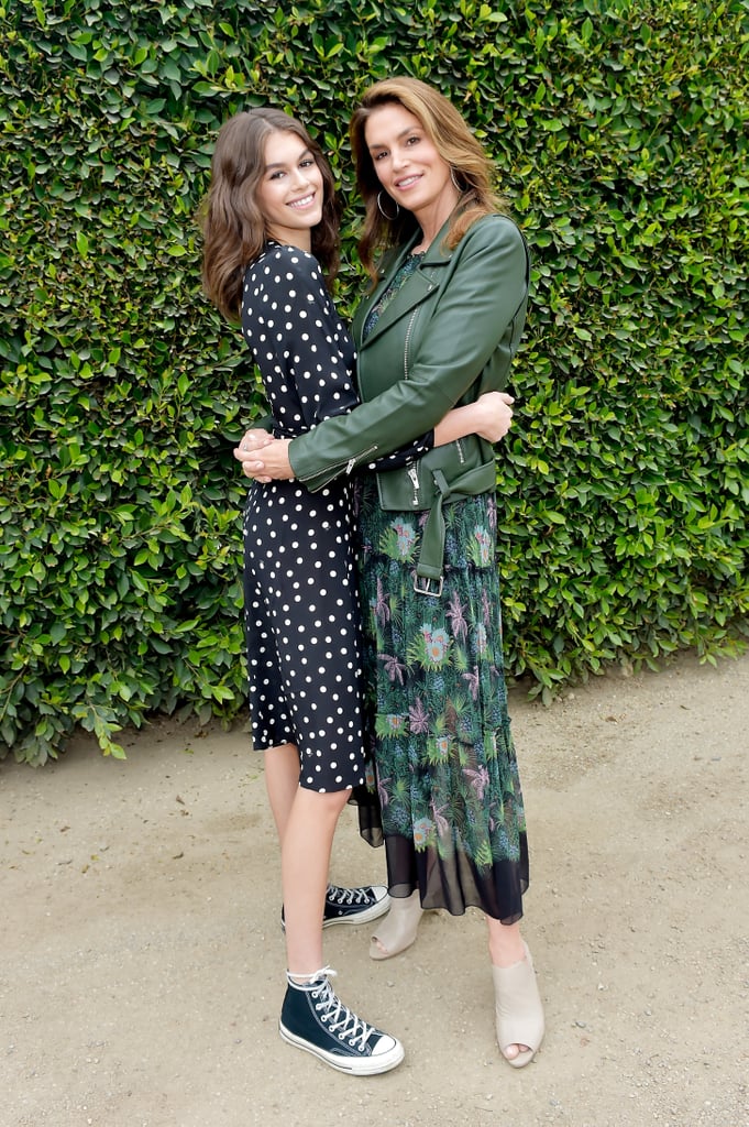 Cindy Crawford and Kaia Gerber Wearing Flowy Printed Dresses in 2018