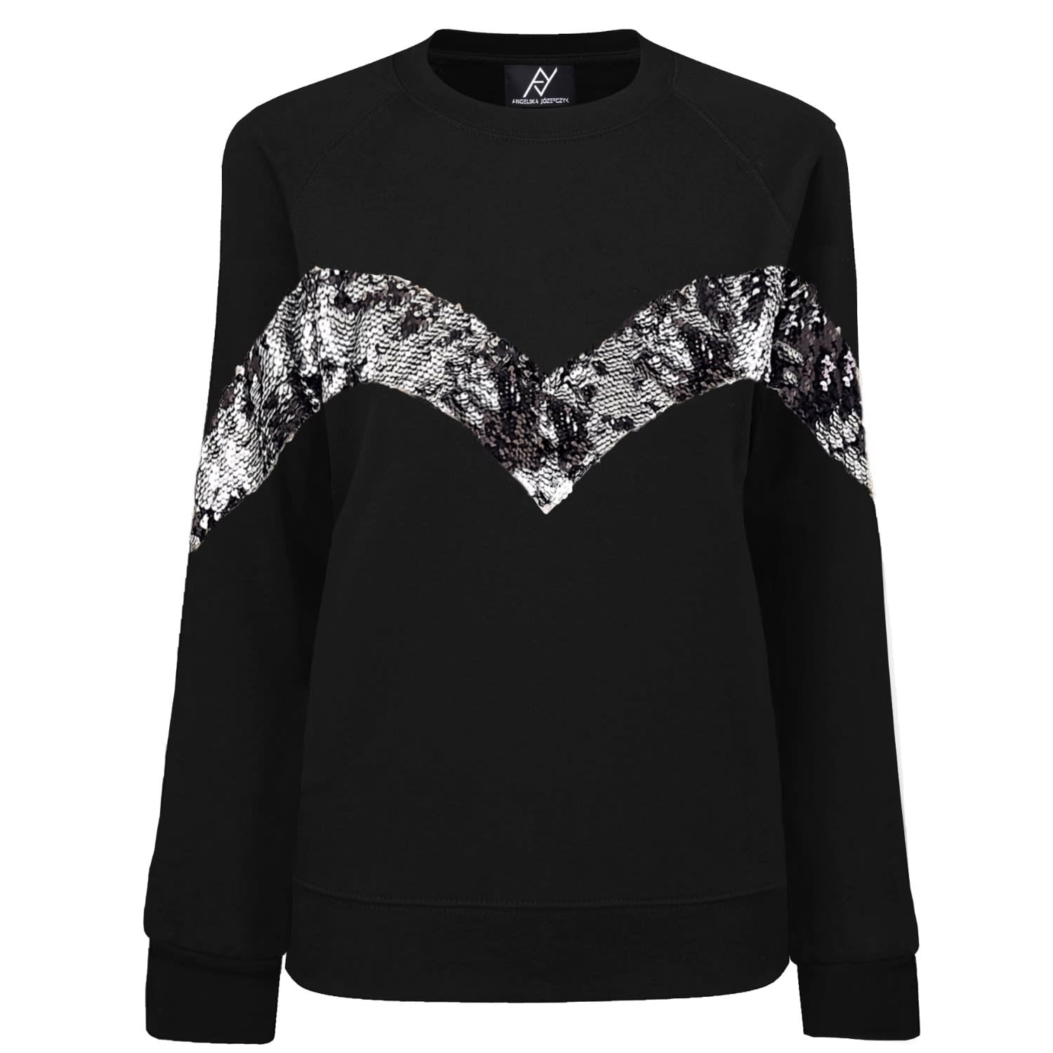Angelika Jozefczyk Elegant Black Jumper With Silver Sequins ($95)