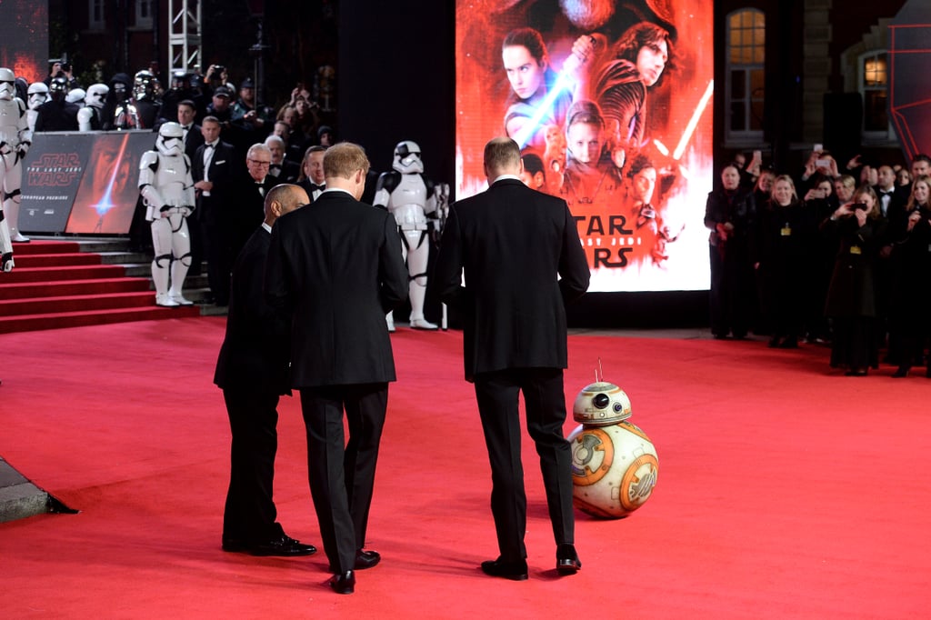 Prince William and Harry Star Wars Last Jedi Premiere 2017 ...