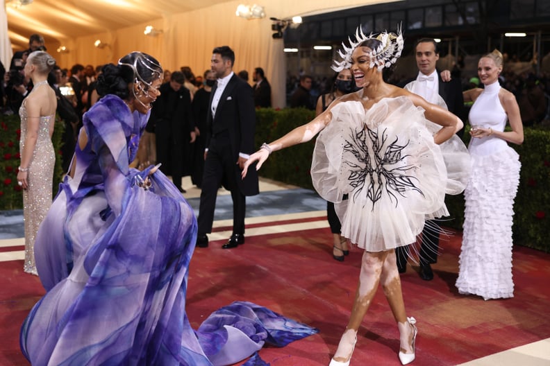 Winnie Harlow and Teyana Taylor in Iris van Herpen at the 2022 Met Gala