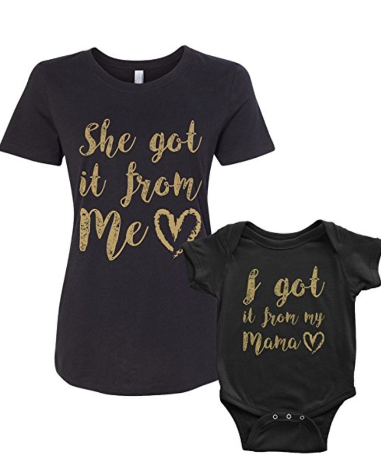 I Got It From My Mama Infant Bodysuit and Women's T-Shirt Matching Set