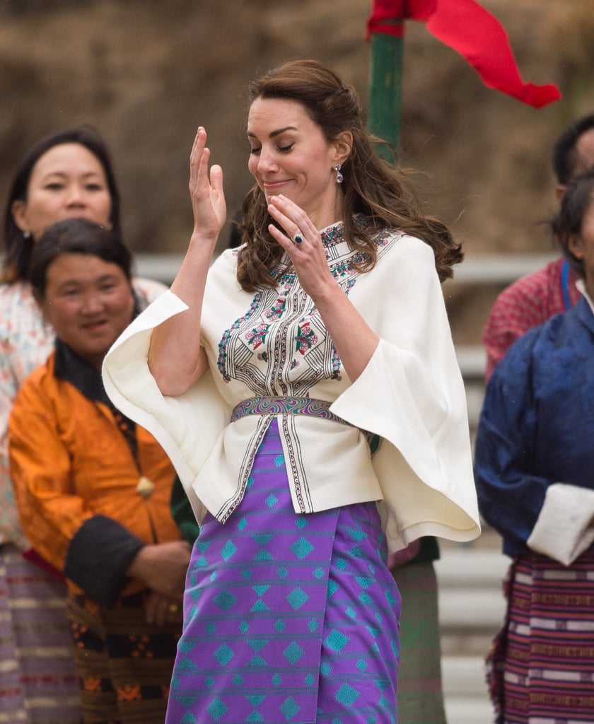 Kate Middleton Wearing a Cape in India