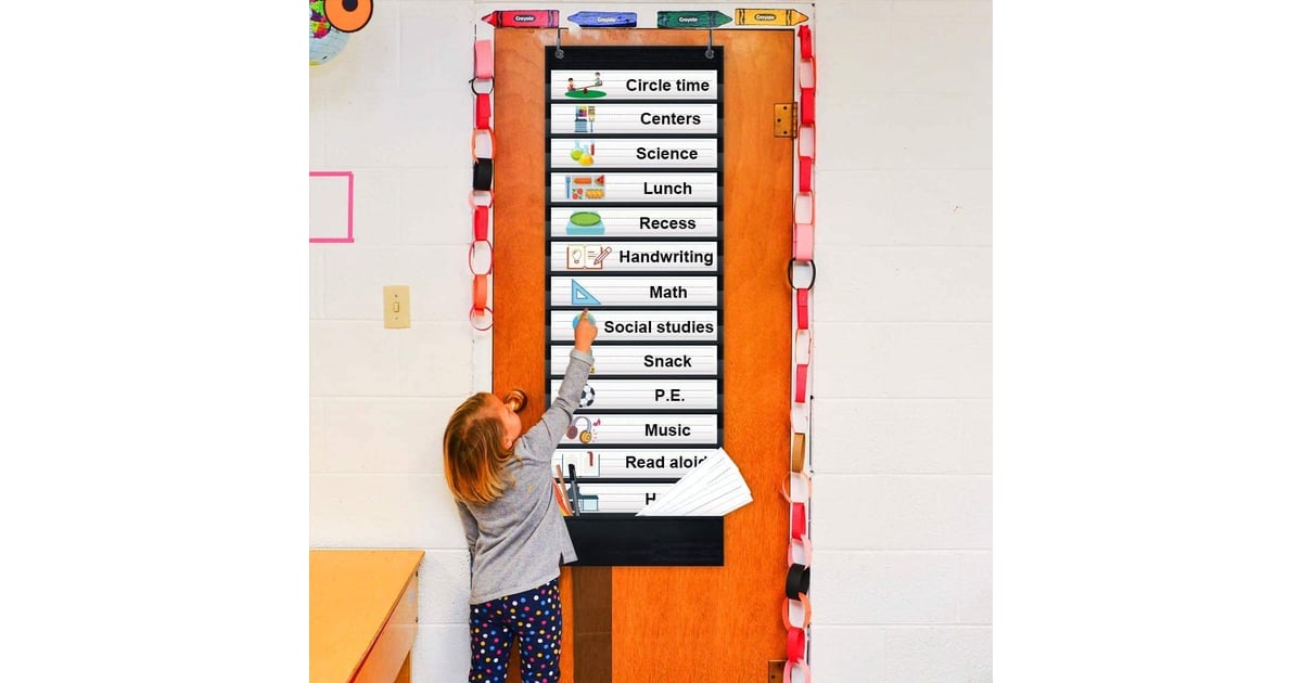 Kruideey Daily Schedule Pocket Chart Homeschooling Supplies For 