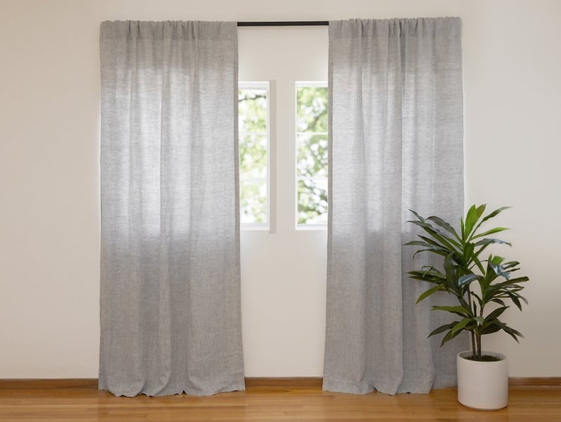 Parachute Washed Linen Curtain in Chambray Grey