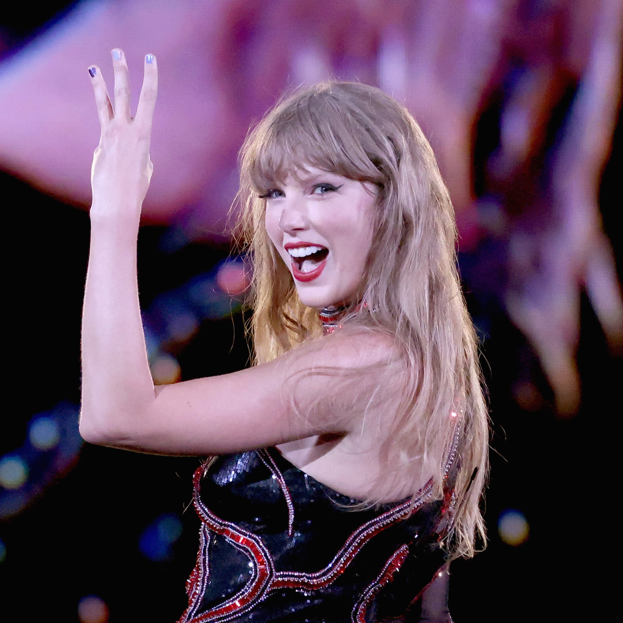Taylor Swift Wears Speak Now Paint-Chip Nails