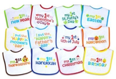 Baby's 1st Year Holiday Bib Set