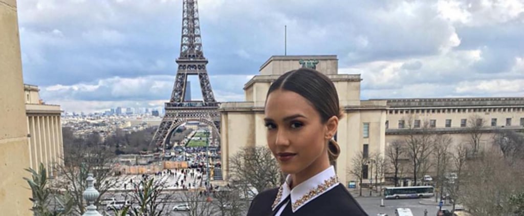 Jessica Alba's Makeup at Paris Fashion Week Fall 2016