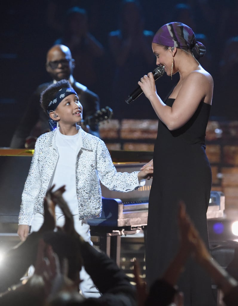 Alicia Keys With Her Sons at 2019 iHeartRadio Music Awards