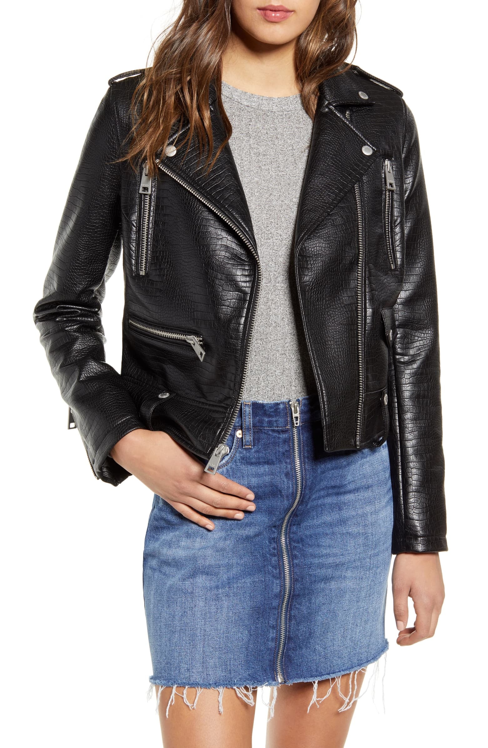 Levi's Faux Leather Moto Jacket | Looking For Leather This Fall? 16 Pieces  Nobody Would Guess Are Actually Faux | POPSUGAR Fashion Photo 7