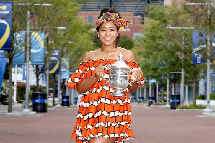 Naomi Osaka's 2020 US Open Head Wrap and Orange Dress ...