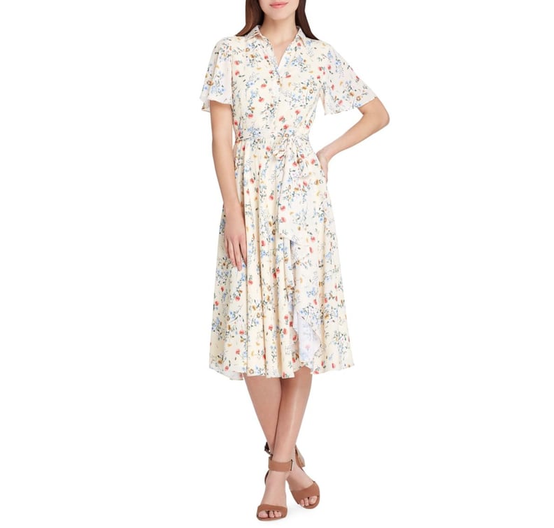 Tahari Arthur S. Levine Petite Floral Printed Shirt Dress