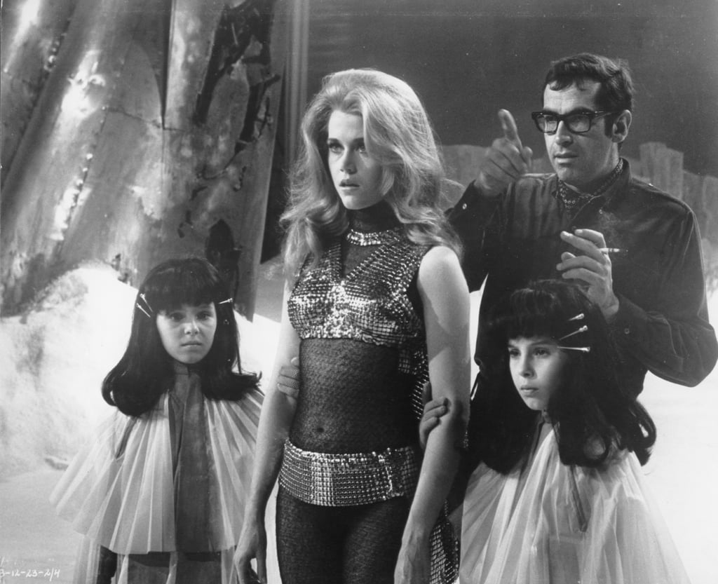 One of Jane's most high-profile roles is the sexy space traveller Barbarella in the 1968 cult classic of the same name. Based on a French comic series, Barbarella sent Jane into '60s bombshell territory. The science-fiction flick was directed by Roger Vadim, and in her 2005 autobiography, My Life So Far, Jane revealed how tense things got for them on the set. Roger began drinking heavily during filming, and "his decisions about how to shoot scenes often seemed ill-considered." At the time, Jane was also struggling with bulimia, and as "a young woman who hated her body . . . playing a scantily clad, sometimes-naked sexual heroine," she was insecure about her appearance during production and photo shoots.
In September 1968, Jane and Roger welcomed a daughter, Vanessa, who was named after the legendary actress and activist Vanessa Redgrave. The couple divorced in 1973. Roger Vadim died of cancer in 2000, and Jane — along with fellow ex-wives Brigitte Bardot, Catherine Schneider, and Annette Stroyberg — was in attendance at his funeral.