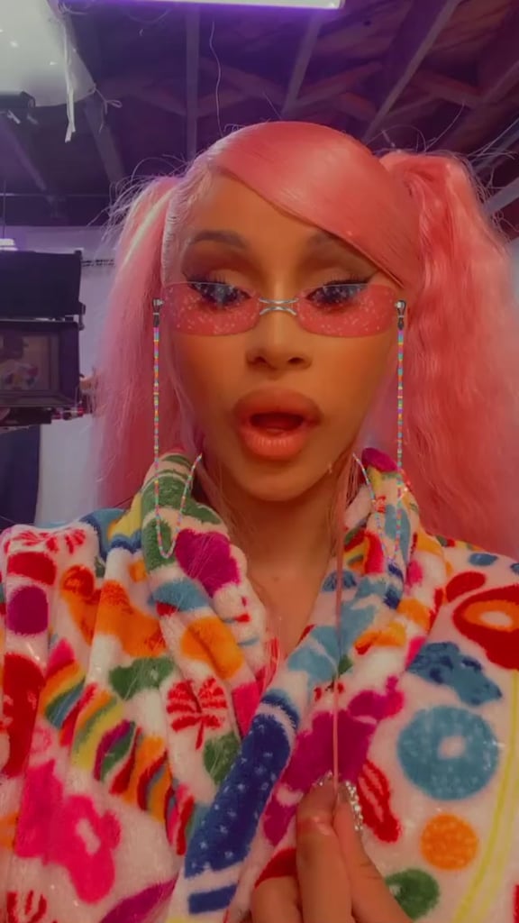 Cardi B Wears Pink, Heart-Shaped Pigtails August 2020