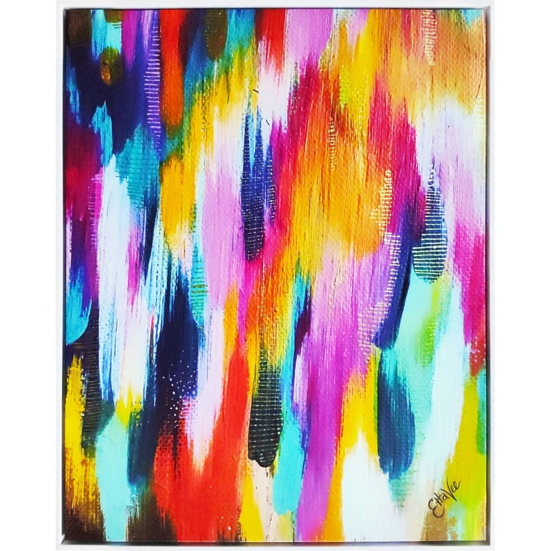 Something Vibrant: EttaVee Rainbow Way Framed Canvas Wall Art