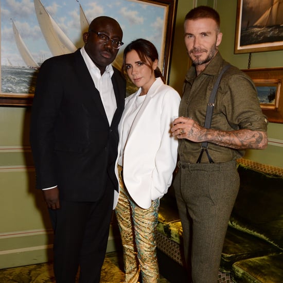 Victoria Beckham's Gold Trousers September 2018