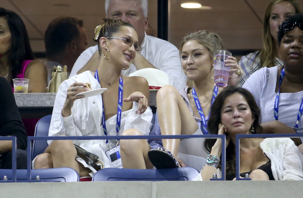 Gigi and Bella Hadid at US Open in Button-Downs 2018