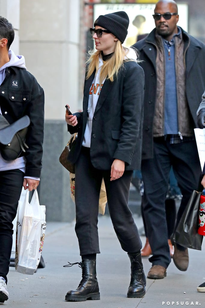 Sophie Turner's Cute Outfit Idea For Your College Hoodie