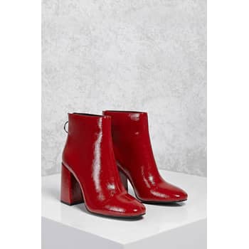 Red booties top forever 21