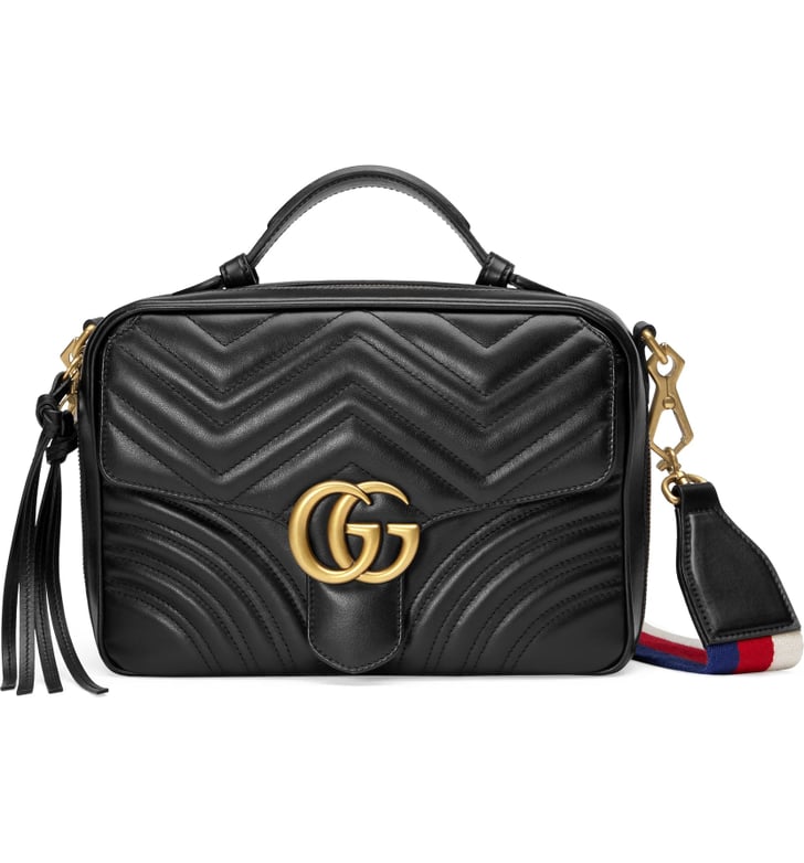 Small gg marmont 2.0 matelassé leather camera bag with webbed strap Clearance
