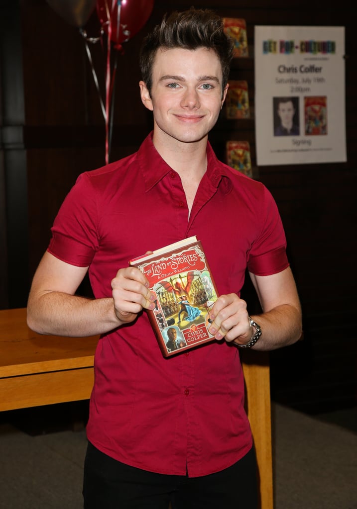 Chris Colfer signed copies of his new book, The Land of Stories: A Grimm Warning, at Barnes & Noble in LA on Saturday.