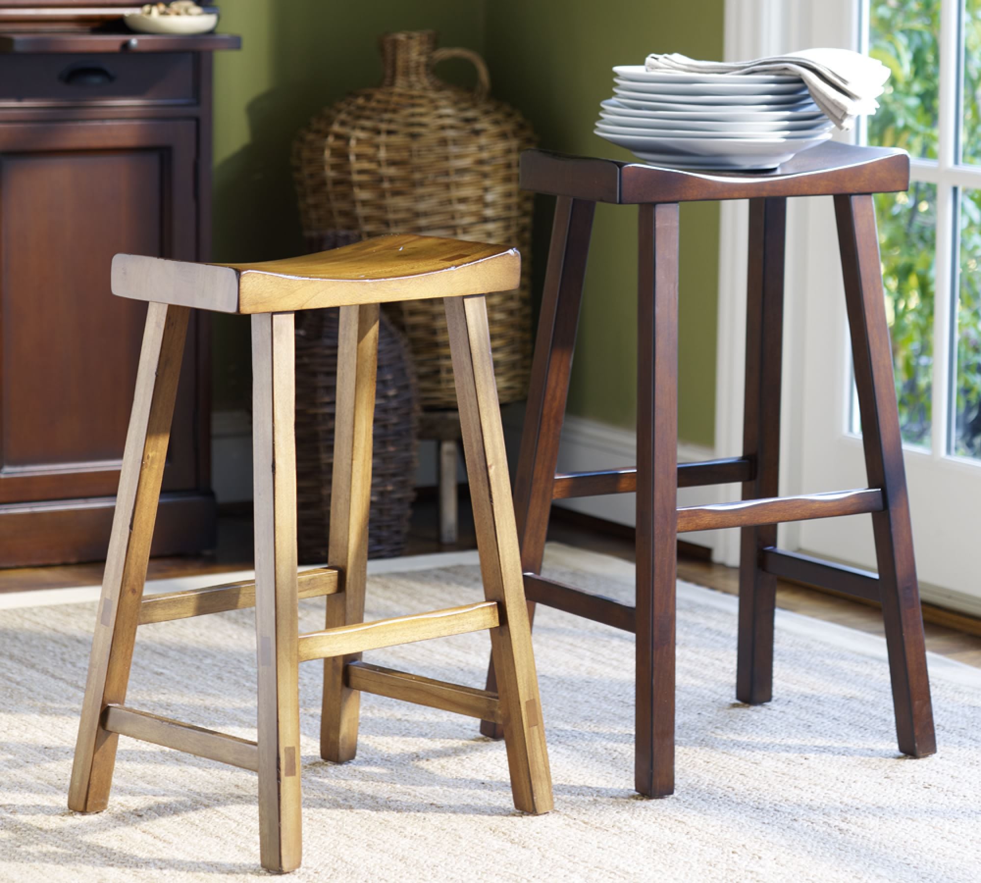 Pottery barn wood stools new arrivals