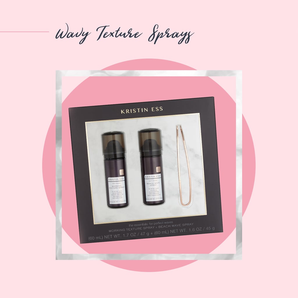 Though we may only be moving further into Winter, that doesn't mean beachy waves have to take a backseat until Spring break. Adding texture to your locks is a simple way to glam up your holiday beauty look, and waves are also a nice alternative to heat styles, such as curls or blowouts. Target's special Kristin Ess set includes carry-on friendly sprays that can be used on a variety of hair textures and lengths.