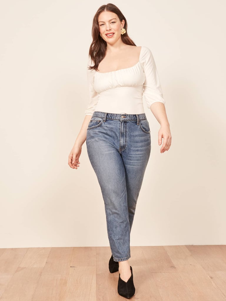 Julia Crop High Cigarette Jeans Reformation PlusSize Jeans POPSUGAR Fashion Photo 13