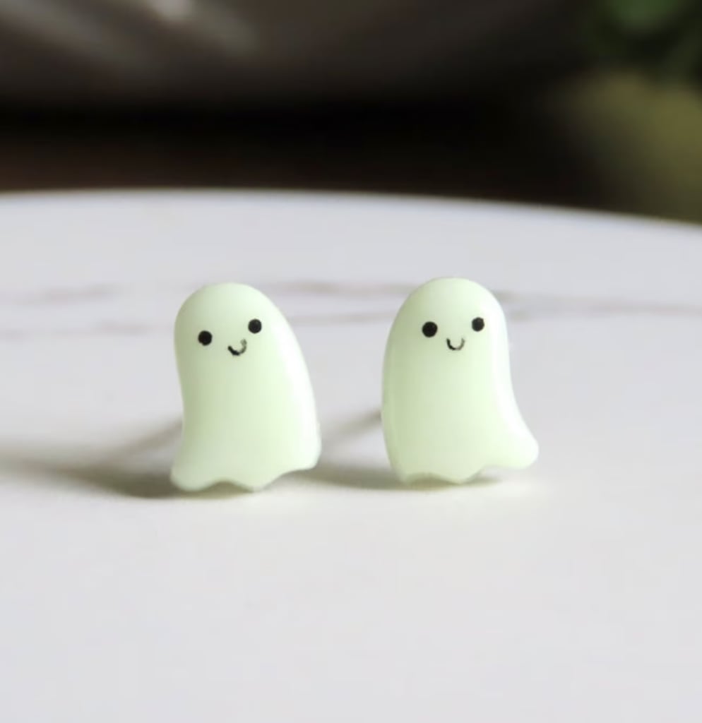 Glow-in-the-Dark Ghost Stud Earrings From Etsy