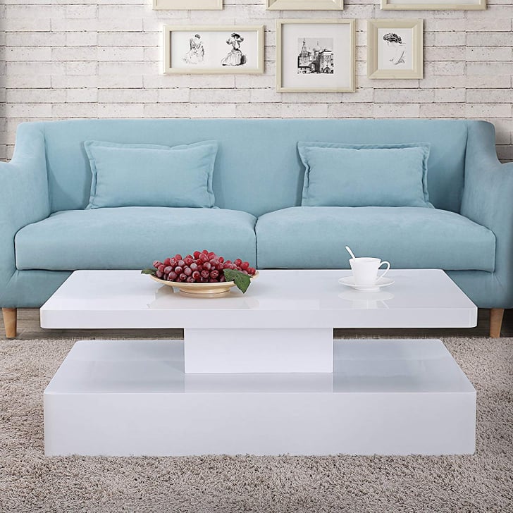 Mecor Modern Glossy Coffee Table 14 Stylish Furniture Pieces
