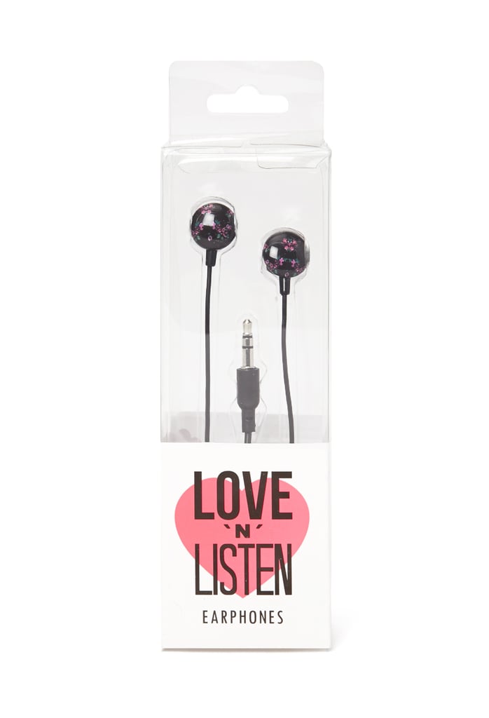 Floral Print Earbuds ($7)