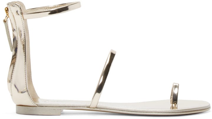 Giuseppe Zanotti Silver Gladiator Sandals ($650)