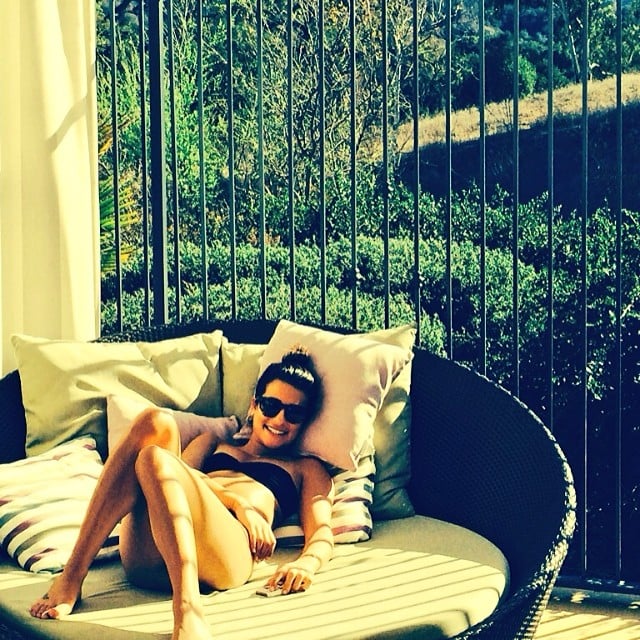 Lea Michele lounged in a bikini on vacation.
Source: Instagram user msleamichele