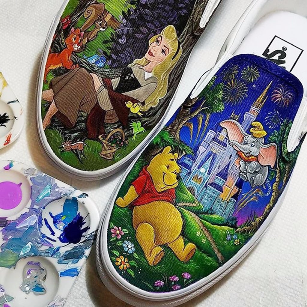 Disney painted shoes