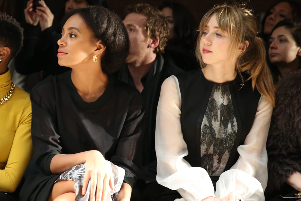 On Monday, Solange Knowles and Zoe Kazan sat front row at Honor.