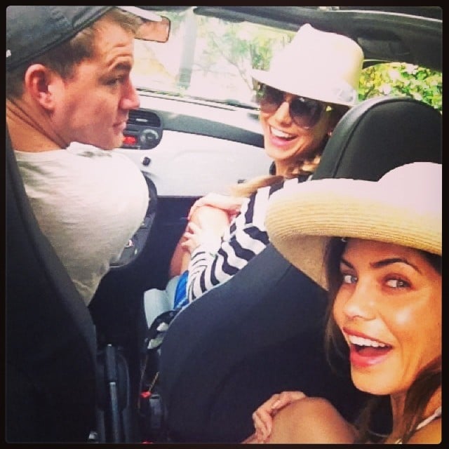Stacy Keibler's throwback picture showed how Channing Tatum and his wife, Jenna Dewan, weather a storm.
Source: Instagram user stacykeibler