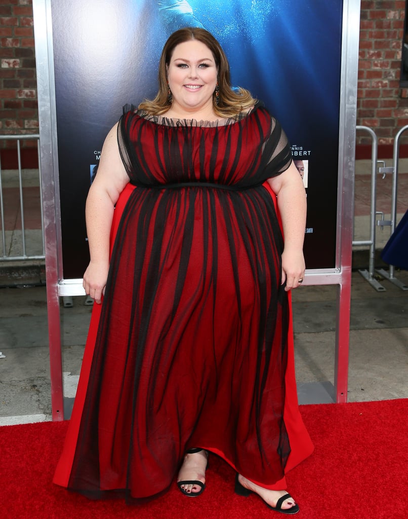 Chrissy Metz Red Dress Black Heels at Breakthrough Premiere