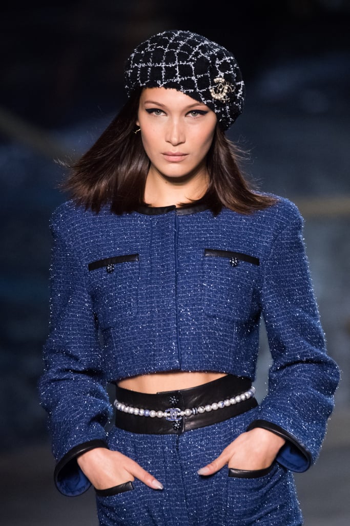 Bella Hadid Modeling the Chanel Cruise 2018/2019 Collection in Paris