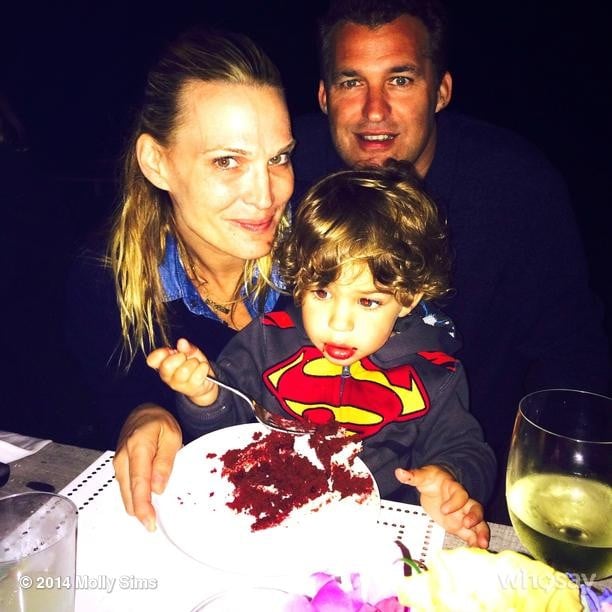 Molly Sims celebrated her birthday with her boys — Brooks and Scott Stuber — and some red velvet cake.
Source: Instagram user mollybsims