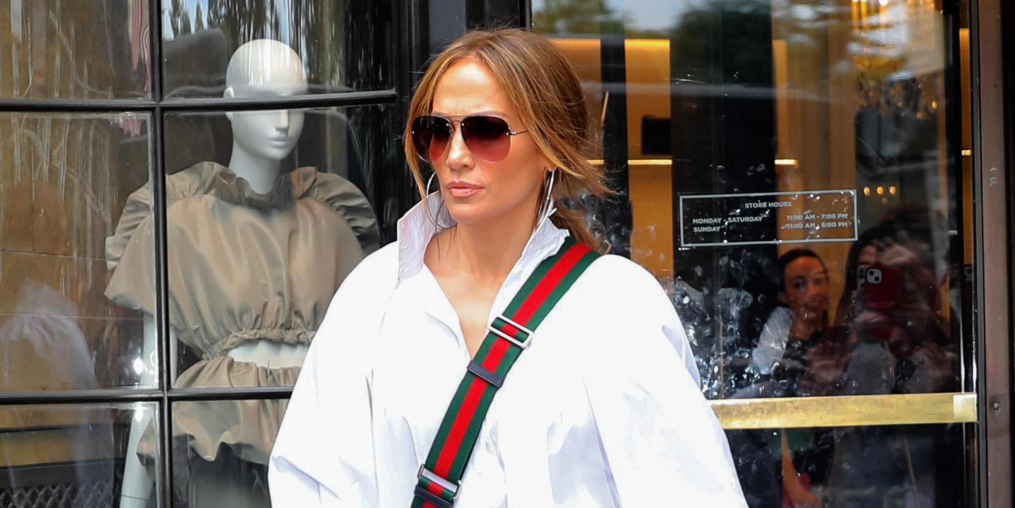 Jennifer Lopez Wears Biker Shorts and a White Shirt in NYC | POPSUGAR ...