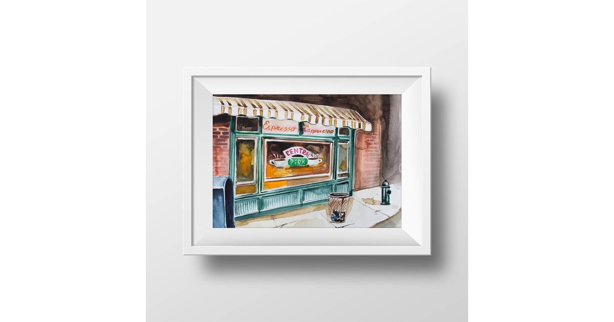 Central Perk Cafe Interior Watercolor Print 55 Gifts For People