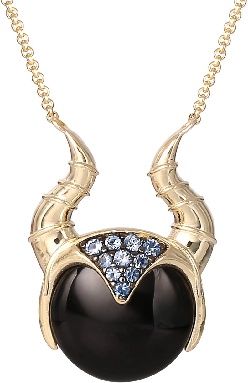 A Stunning Necklace: Disney Villains Maleficent Yellow Gold Plated Sterling Silver Necklace