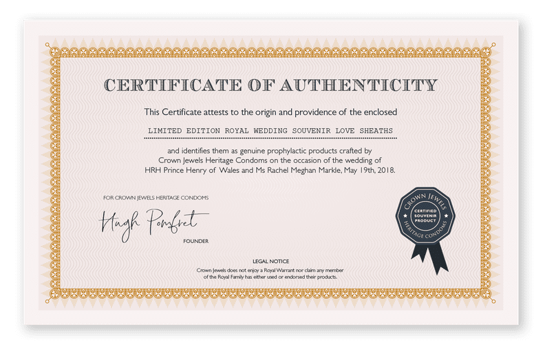 The Certificate of Authenticity