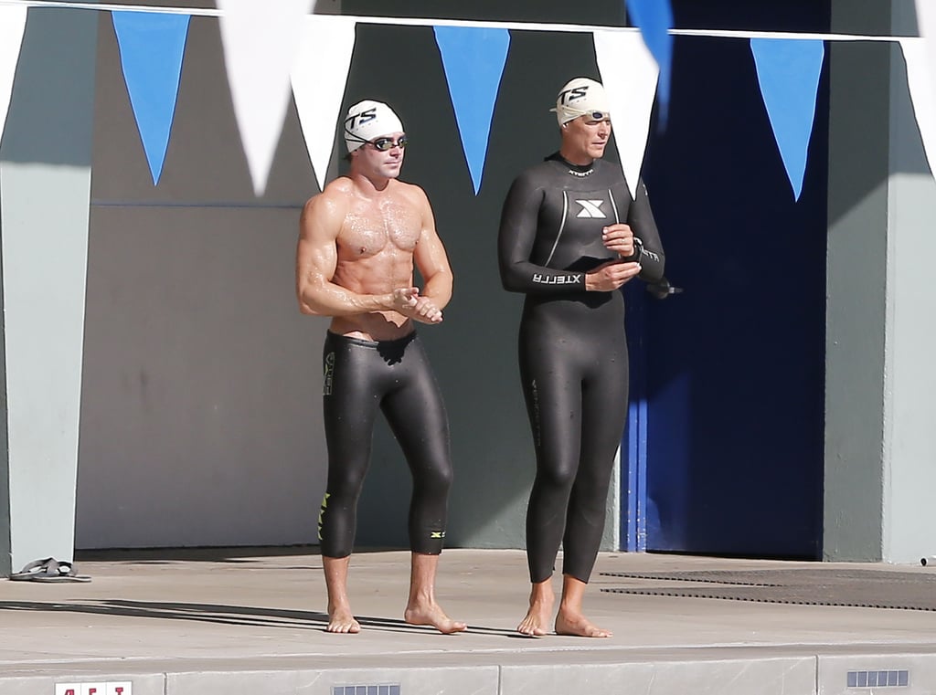 Zac Efron Taking a Swimming Class in LA Pictures