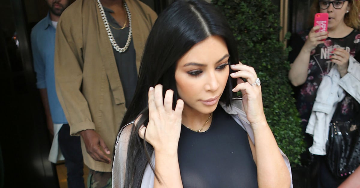 Kim Kardashian Wore a Totally Sheer Dress — and Forgot a Bra
